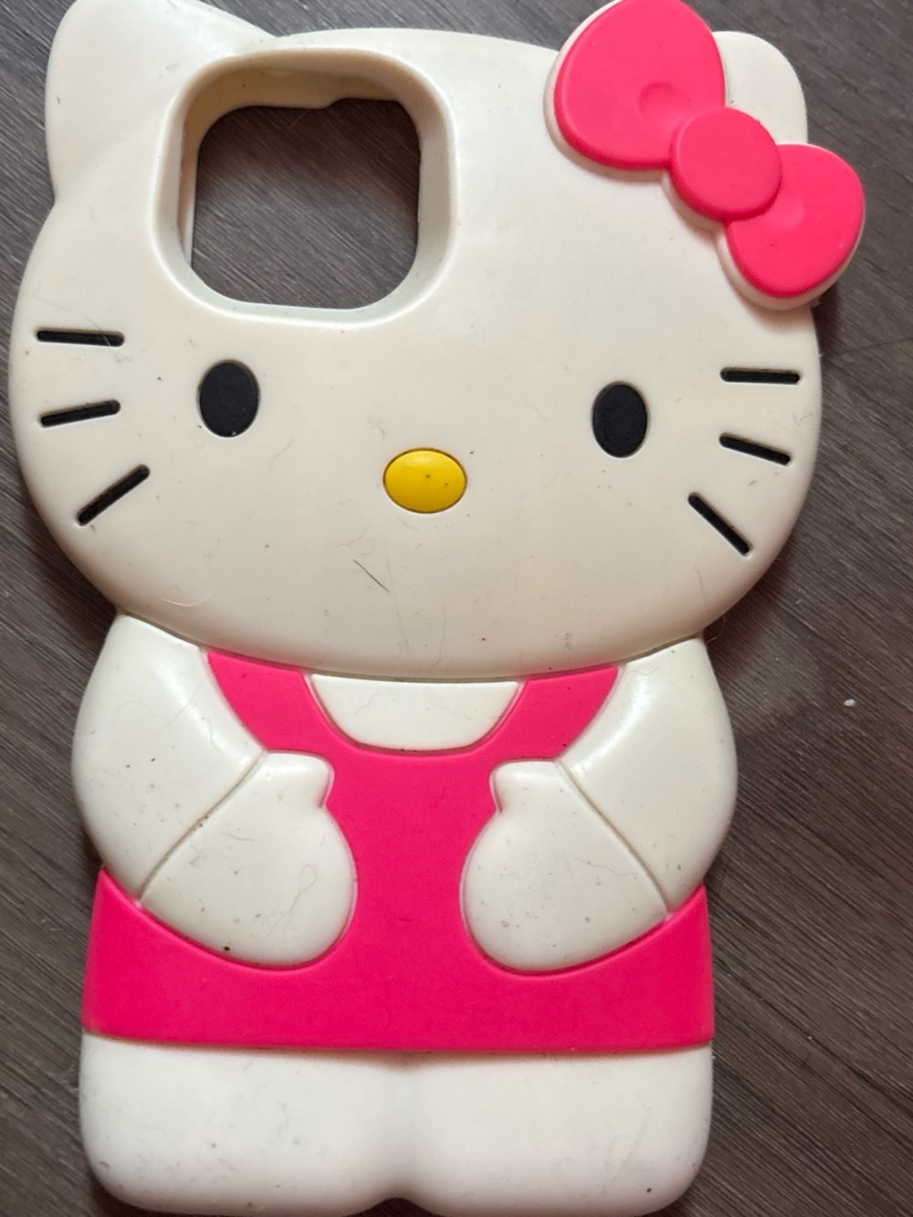 Hello Kitty White and Hot Pink Silicone Character Phone Cover iPhone 13